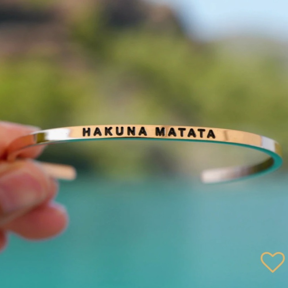 Gold Mantra Band - “Hakuna Matata” bracelet
